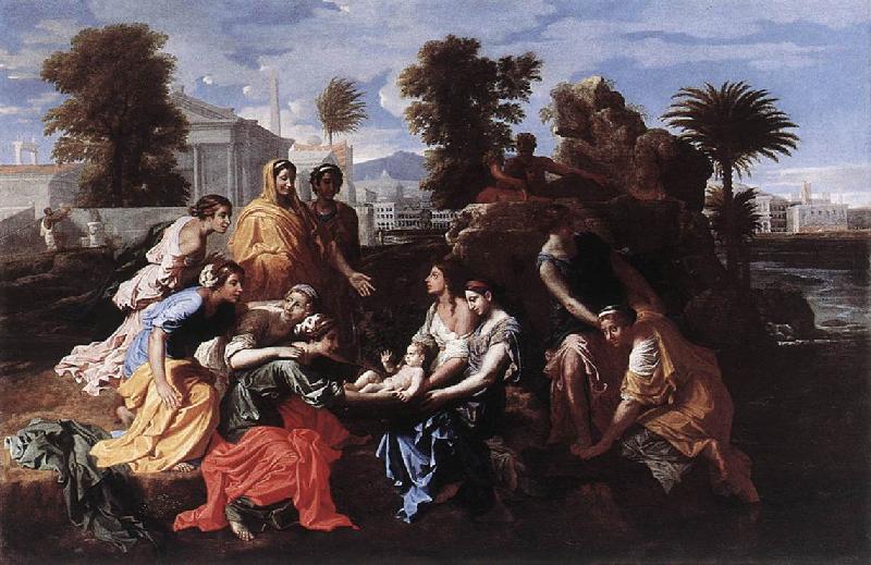 Nicolas Poussin Finding of Moses Sweden oil painting art